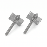 Envoyez des boutons rotatifs Dax et Monkey étoile CNC argent