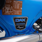 Funny-Dog Dax Honda Rahmenaufkleber schwarz-silber-blau 2 Stück