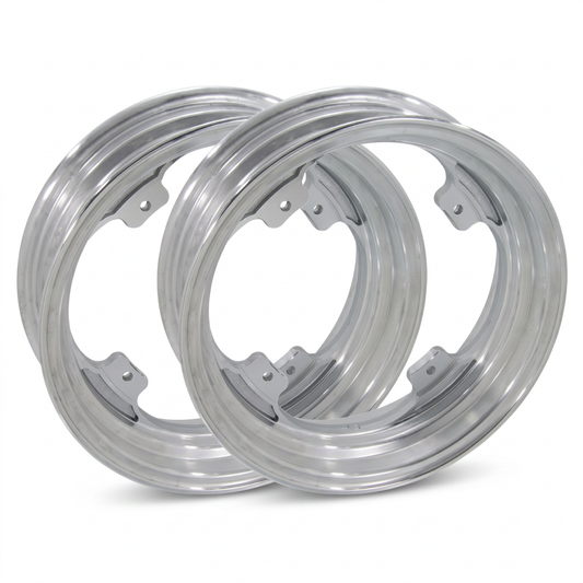 Tubeless velgenset zilver geschikt voor Dax - 12 inch - 2.75 x 3.50
