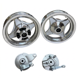 Paar aluminium tubeless velgen met naven voor Honda 6V tandwiel met trommelrem