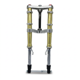 USD-Upside-down-Gabel Dax 40 mm 4 Kolben Gold und Chrom