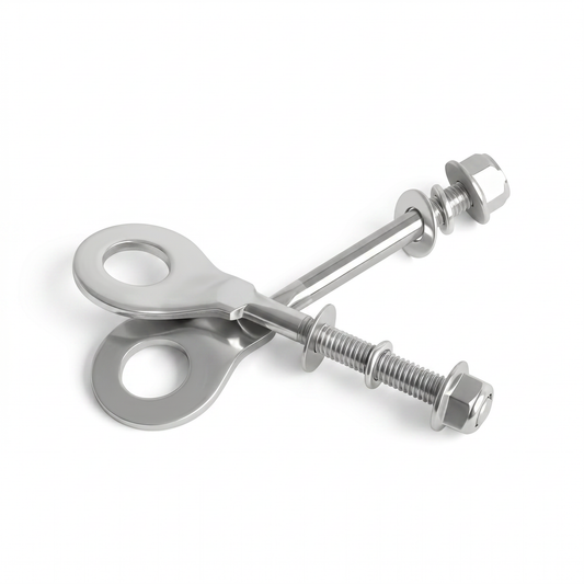 Set Kettenspanner silber (2 Stück) – für serienmäßige Dax-Schwingen