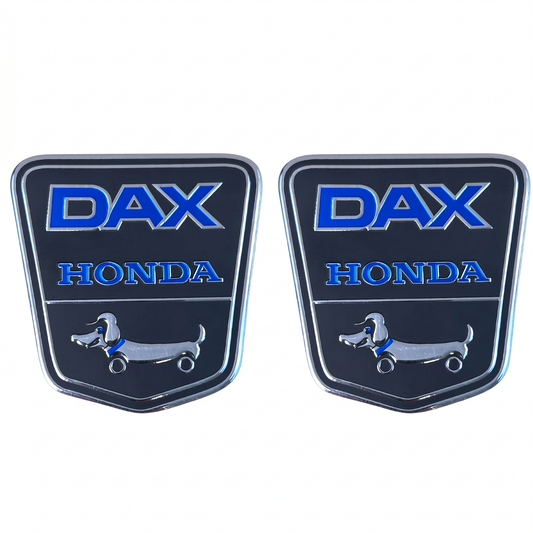 Autocollants cadre Funny-dog Dax honda noir - argent - rouge - 2 pièces