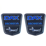 Funny-Dog Dax Honda Rahmenaufkleber schwarz-silber-blau 2 Stück
