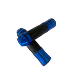 CNC blauwe handvaten met bar-end ㅤㅤ