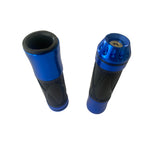 CNC blauwe handvaten met bar-end ㅤㅤ