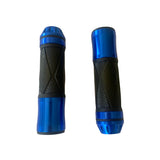 CNC blauwe handvaten met bar-end ㅤㅤ