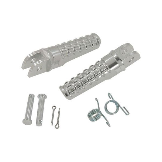 Footrests suitable for Dax and Monkey silver-colored