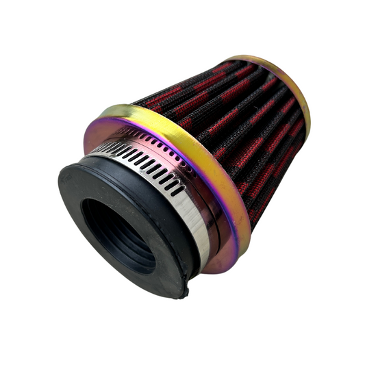 Multicolor K&N type air filter checkered flag - 48mm 