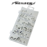 Neilsen 100-piece locknut set (nyloc nuts) – M4 to M12 