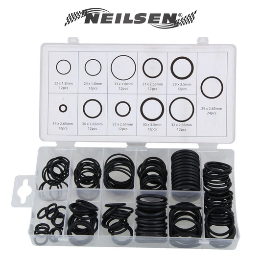 Neilsen assortiment de joints toriques 144 pièces – joints en caoutchouc 