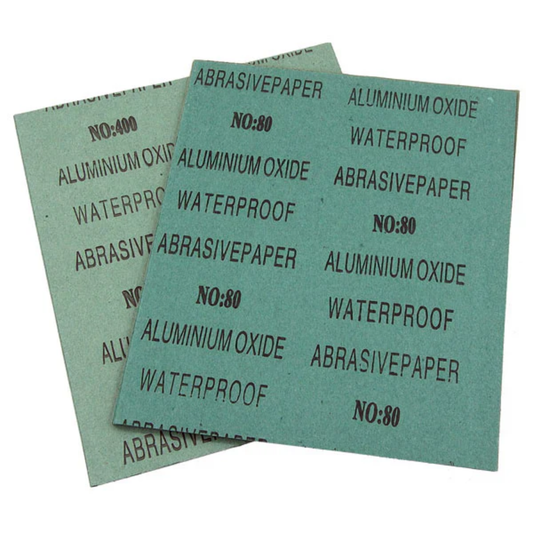 12-piece sandpaper set – 230 x 280 mm (wet & dry) 