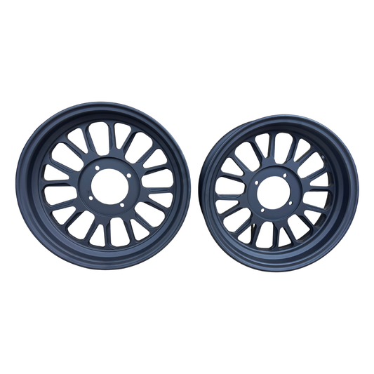 BB Sport mattschwarze schlauchlose Aluminiumfelgen für Monkey 12 "x 3.5 + 2.75" 