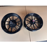 Rim set small damage - black tubeless 12 inch 2.75 – 3.50 suitable for Dax 