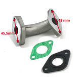 Einlassstück / Ansaugkrümmer mit Isolator und Dichtung 16mm altes Modell Dax 