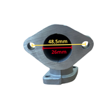 Collecteur / pièce d'admission 26mm - pivotant. Écartement des boulons 48mm 