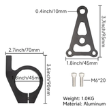 Lichtbügel CNC schwarz zur Montage an 45mm Vordergabeln 