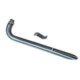 Underlying exhaust side pipe with removable DB killer 