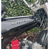 Autocollants logo emblème Honda S800 Chrome (repro) ensemble de 2 pièces 