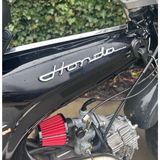 Autocollants logo emblème Honda S800 Chrome (repro) ensemble de 2 pièces 