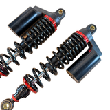 Amortisseurs / ressorts arrière 330mm noir & rouge - réglable 