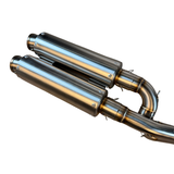 Twin Auspuff Edelstahl - für Dax und Monkey mit herausnehmbaren DB-Killern 