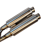 Twin Auspuff Edelstahl - für Dax und Monkey mit herausnehmbaren DB-Killern 