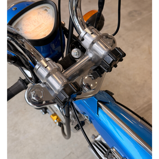 Aluminum handlebar holder for Dax and Monkey handlebars 