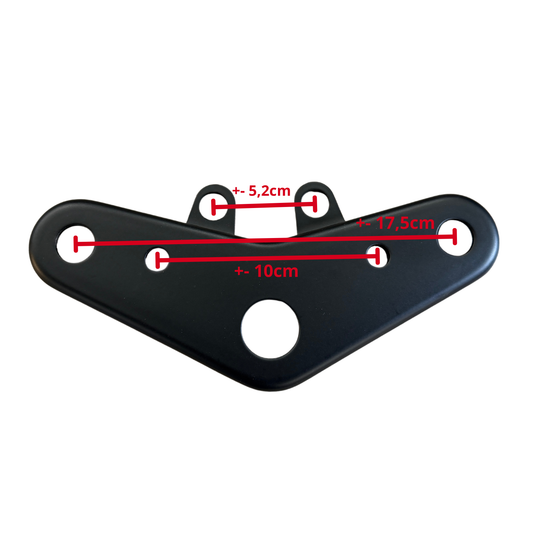 Lenkerplatte / Lenkerhalterung matt schwarz für Dax-Gabeln 