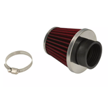 Filtre à air conique rouge et chromé, au choix : 35 mm ou 42 mm