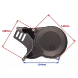 Linke Motorabdeckung dunkelgrau – 125 ccm / 140 ccm / 160 ccm