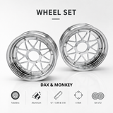 Tubeless velgenset 12 inch - 3.50 x 3.00 - Voor Dax en Monkey