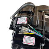 Bloc moteur Madmunk 125cc noir - Manuel - 4 vitesses kickstart. 
