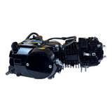Bloc moteur Madmunk 125cc noir - Manuel - 4 vitesses kickstart. 