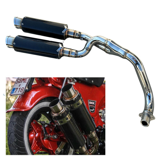 Carbon Twin exhaust for Dax 'The Shotgun' 
