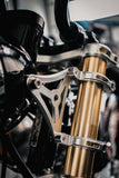 Fourche avant USD Dax 40 mm 4 pistons or et chrome 