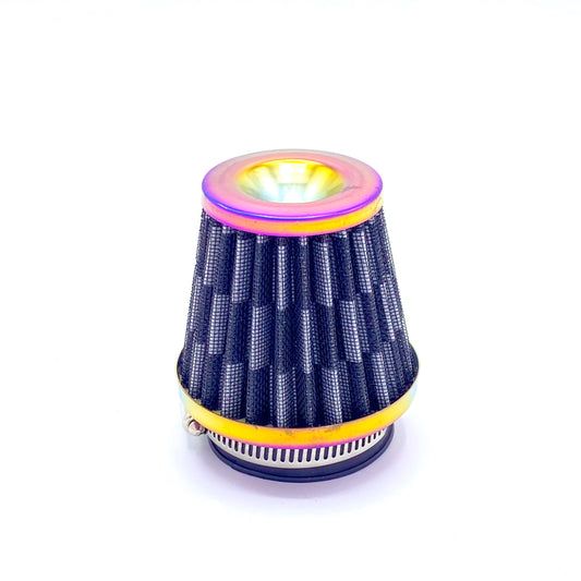 Multicolor K&N type air filter checkered flag metal -48mm 