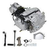Motorblok 50cc 4-takt – 4 versnellingen – Elektrische start – Handkoppeling + kickstart – 12V
