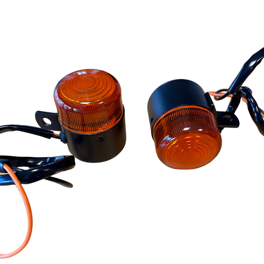Indicators / Turn signals Dax black with orange lens 12V bulb (2 pieces) 
