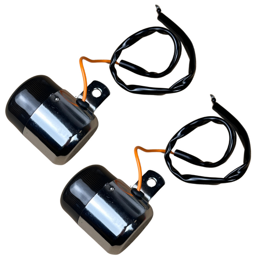 Indicators / Turn signals Dax chrome with smoked glass and 12V bulb (2 pieces) 