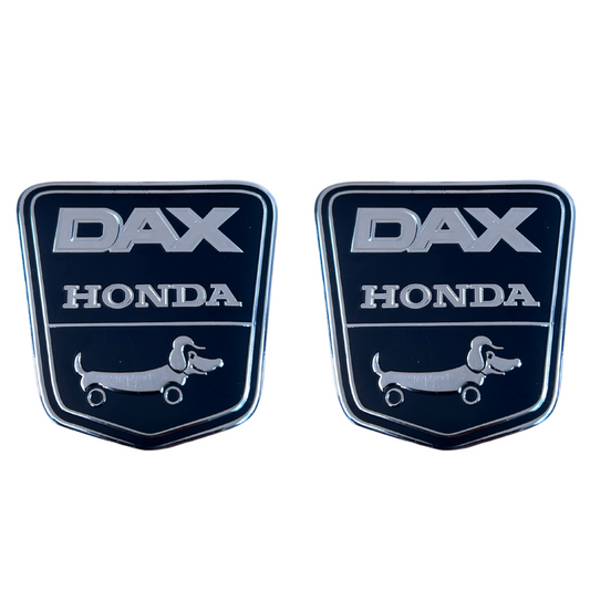 Funny-dog Dax Honda frame stickers black - silver - red - 2 pieces 