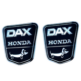 Funny-dog Dax Honda frame stickers black - silver - red - 2 pieces 