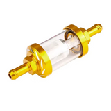 Filtre à essence doré et transparent CNC pour tuyau à essence de 5 & 6 mm 