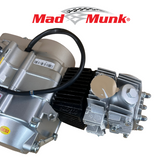 Bloc moteur Madmunk 110cc argent / gris - Manuel - 4 vitesses kickstart. Dax,.. (108cc) 