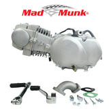 Madmunk 140cc engine block silver / gray - Manual - Kickstart 