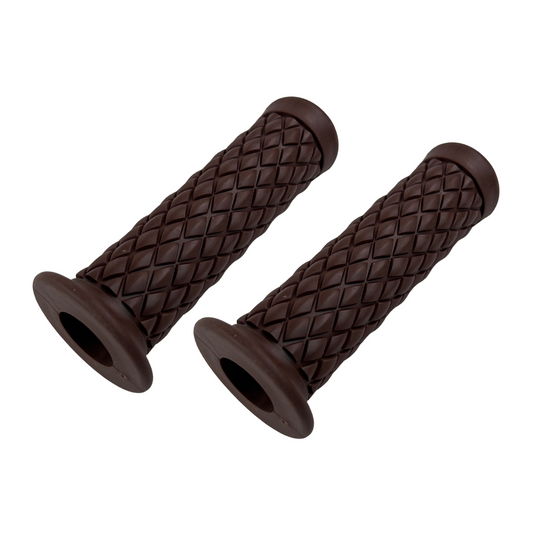 Poignées en caoutchouc noir pour guidons de 22 mm de diamètre - look rétro (copie) 