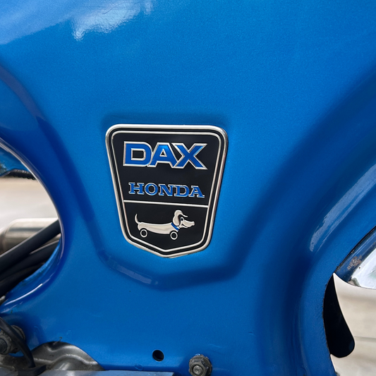 Funny-dog Dax Honda frame stickers black - silver - red - 2 pieces 