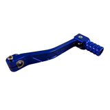 CNC shift pedal with triangle pattern blue for 50cc - 125cc 