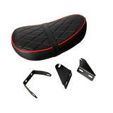 Zadel Monkey / Gorilla – Diamant patroon – Zwart met rode bies