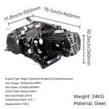ZongShen 190cc schwarz 2V 5-Gang + Zubehör mit elektrischem Starter 